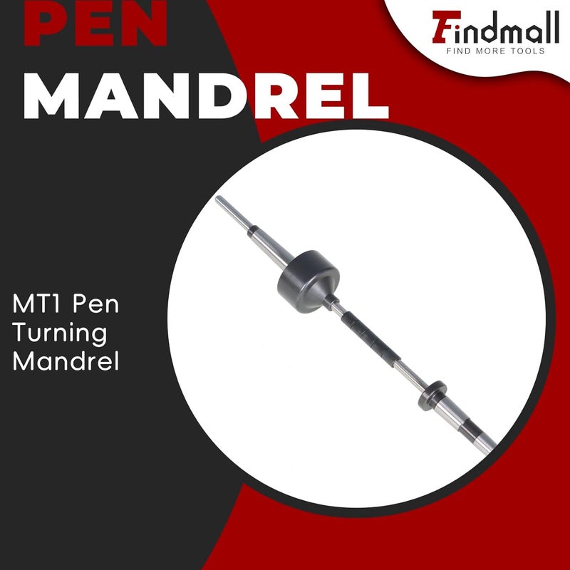 findmall Turning Tools, Pen Mandrel Pen Turning Mandrel 1MT Fit for Turning Machine - Image 2